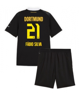 Borussia Dortmund Fabio Silva #21 Maglia Gara Trasferta Repliche 2026-27 Bambino Maniche Corte